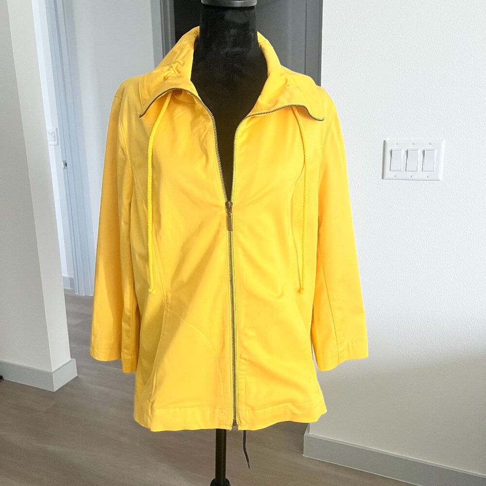 Sag Harbor Womens Sport Jacket Sz M Yellow Nautical Fall Spring